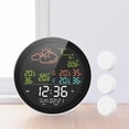 thumbnail image 4 of Mistaha Wireless Weather Station with 3 Extra Sensors, Remote Sensor, App Control, Indoor/Outdoor Temperature Humidity Monitor - Wall Mountable, Brightness Adjustment, Alarm Function - USB Powered,, 4 of 7
