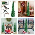 thumbnail image 6 of Pop Up Christmas Tinsel Tree with Lights - Collapsible Colorful Sequin Artificial Christmas Pencil Trees Decorations for Home Apartment Party Indoor Outdoor (5 Foot - Green), 6 of 7