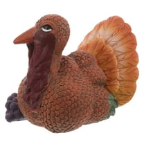 UPOUART Red Turkey Resin Figurine Lawn Decoration for Thanksgiving Autumn Outdoor Display and Seasonal Yard Decor