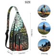 thumbnail image 3 of Autumn Leaves Shoulder Sling - Seasonal Maple & Flower Pattern, Fashionable Anti-Theft Daypack, 3 of 4