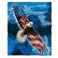 thumbnail image 1 of Dawhud Direct American Eagle Fleece Throw Blanket, 1 of 5