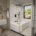 thumbnail image 3 of Boyel Living 10 in Wall Mount Shower System Rainfall Shower Head with Waterfall Tub Spout and Handheld Shower Head,3-Function Bathroom Square Shower Head Tub Faucet Shower Set in Matte Black, 3 of 10