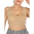 thumbnail image 4 of SAYFUT Women's Plus Size Sports Bra 2 Pack of Smooth Comfort Fit Wireless Bras, 4 of 7