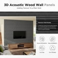 thumbnail image 5 of Easy4Home 4Pcs Wood Soundproof Wall Panels 94.5" x 12.6" Wood Slat Acoustic Panels, Dark Gray, 5 of 6