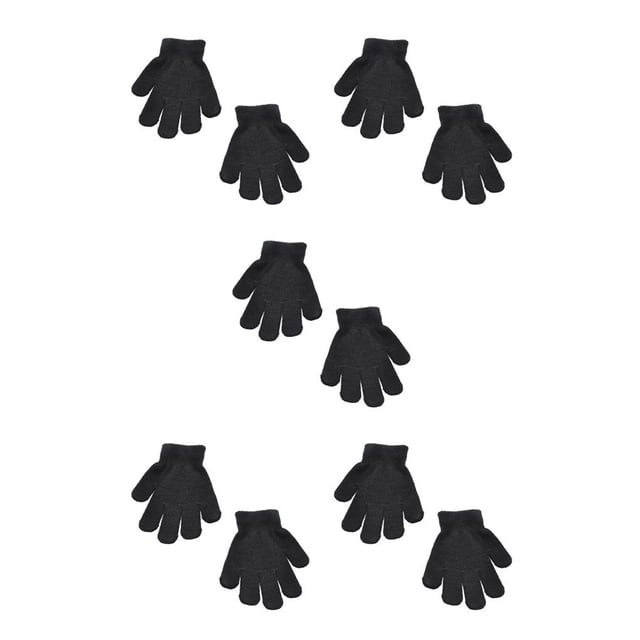 Guantes para niños Sonducket 1 par cubiertas de manos calentador de manos invierno Negro 5piezas