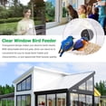 thumbnail image 4 of Clear Window Bird Feeder with Suction Cup Hanging Chain and Standing Pole Transparent Round Outside, 4 of 8