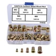 thumbnail image 3 of Mobutofu 100 Pcs Écrous à Rivets Assortiment Écrous Plats en Acier au Carbone pour Décoration, 3 of 7