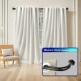 thumbnail image 6 of Urbanest Energy Saving Wrap Around Black Out Room Darkening Adjustable Window Curtain Metal Rod Set Heavy Duty, 1" Diameter, Matte Black, 28"-48", 6 of 10