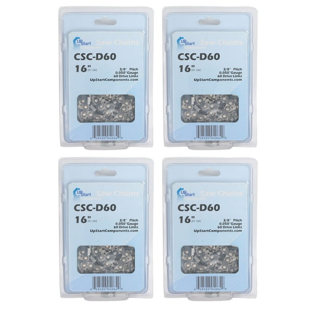 4 Pack 16 Inch Chainsaw Chain Replacement For Mcculloch Eager Beaver 3 7 16 3 8 050 60 Dl Walmart Com Walmart Com