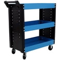 thumbnail image 6 of Heavy Duty 3 Tier Rolling Tool Cart, Blue - Lockable Casters & Side Pegboardfor Repair Shop, Garage, Warehouse,（Red）, 6 of 11