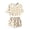 A-Beige63, variant on JAJAHO Girls Short Sleeve Set Lightning Print Summer Outfit Crop Top And Shorts 2 Piece Set For Kids Teens 4-14Y Soft Outfits
