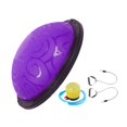 thumbnail image 4 of Pelota de equilibrio de 18 pulgadas, pelota de equilibrio deportiva con banda resistente y bomba de pie, media pelota, media pelota de ejercicio para Púrpura, 4 of 8