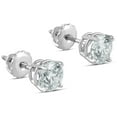 thumbnail image 2 of Pompeii 2 Ct 14k White Gold Moissanite Screw Back Studs 6mm (,VVS), 2 of 5
