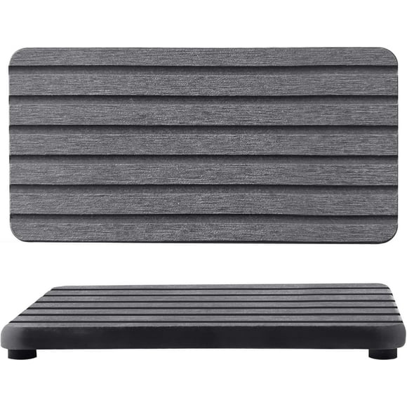 NiuYichee 2 PCS Water Absorbent Diatomite Coasters (7.1" x 3.54"), Grooved Design, Water Absorbing Stone Used for Hand Soaps & Plants & toiletries in The Modern Home