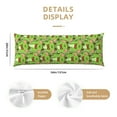 thumbnail image 3 of Gaeub Cute Green Frog Printed Long Body Pillowcase Envelope Closure 1 Pack Wrinkle for Night Sweats - 20x54 in, 3 of 8