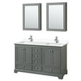 thumbnail image 7 of Wyndham Collection Wcs202060d-Vca-Med Deborah 60" Free Standing Double Basin Vanity Set -, 7 of 7