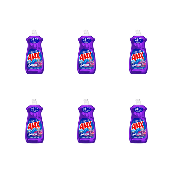 Ajax Ultra with Fabuloso Lavender Scent Liquid Dish Soap ( 28 fl oz  x 6 ) – 6 Pack bottles