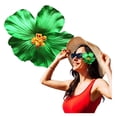 thumbnail image 1 of Barrette Pince à Cheveux Broche Fête Nuptiale Mariage Demoiselle d'Honneur, Pince à Cheveux Verte Polyester, 1 of 3