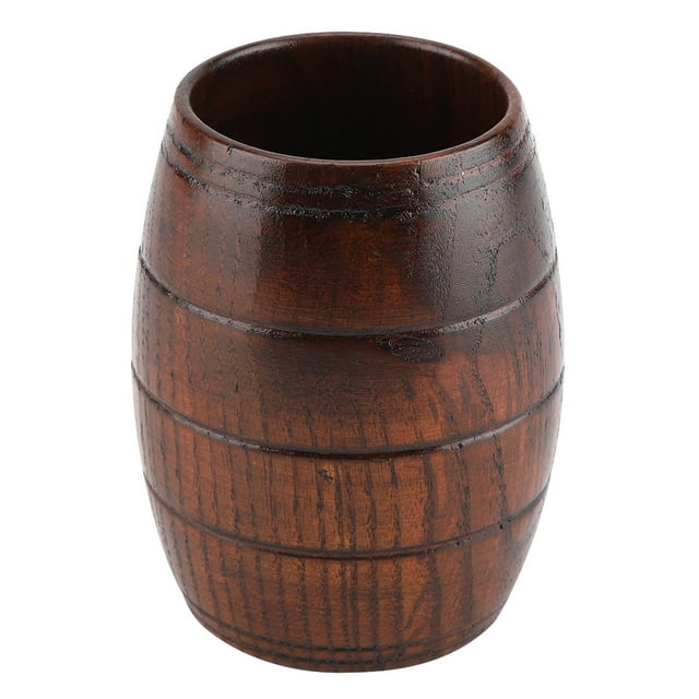 Vaso de cerveza de madera natural, retro, de gran capacidad, para té, leche, zumo, clásico, de madera