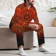 thumbnail image 6 of KLL Mandala Sleepwear Mens Flannel Pajamas,Long Cotton Pj Set, 6 of 7