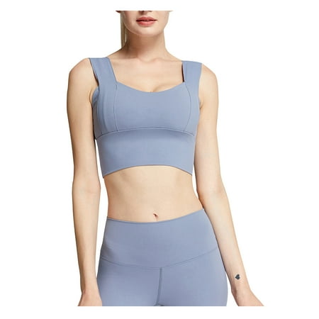 

CYMMPU Women Clothing Women s Slim Fit Crop Tops Cropped Tank Sexy Bustier Round Neck Tank Sleeveless Yoga Cami Solid Summer Shirts Light Blue