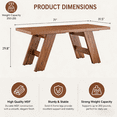 thumbnail image 3 of 71in Rectangular Dining Table, LEAGHOME 6-8 Seater Kitchen Table, Family Dinner Table for Dining Room, Multifunctional for Home Office & Conference Use, Walnut, 3 of 7