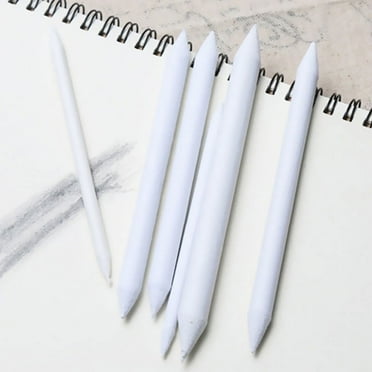 6Pcs White Pastel Charcoal Blender Stump Tortillon Sketch Pencil Drawing Z9A3