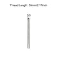 thumbnail image 2 of Uxcell Fully Threaded Rod M5 x 55mm 0.8mm Thread Pitch 304 Stainless Steel Right Hand Threaded Rods Bar Studs 15 Pack, 2 of 6