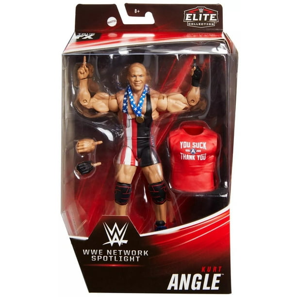 Wwe Wrestling Network Spotlight Kurt Angle Action Figure Walmart Com