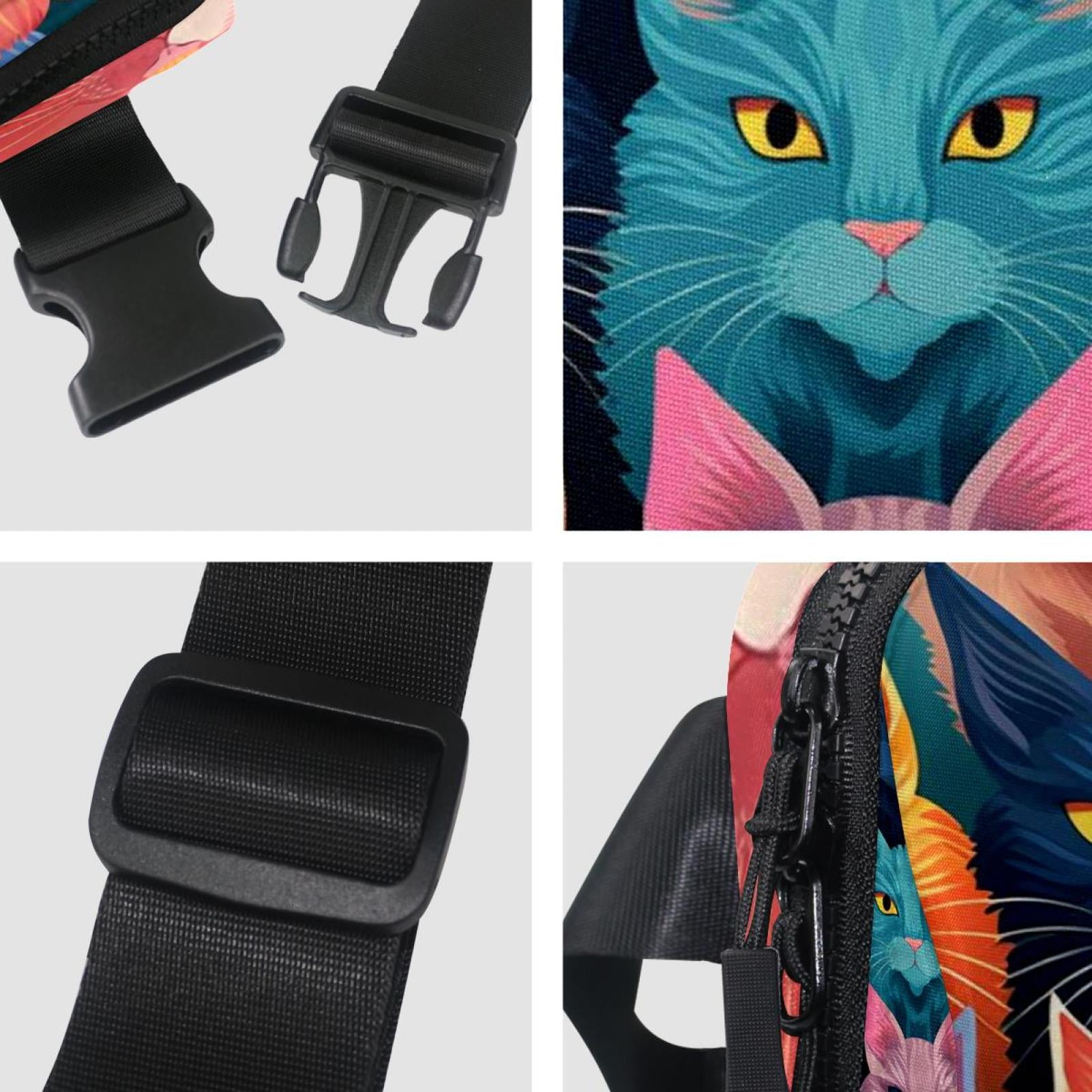 Cat Lightweight Adjustable Running Belt with Extension Strap for Unisex - Fanny Pack Waist Bag for Fitness and Exercise