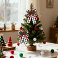 thumbnail image 6 of DAMAI 2 Pcs Christmas Bows Buffalo Plaid Bow Wreath Ribbon with Pine Cones Buffalo Check Bow for Home Indoor Outdoor, Ornament Bow for Crafts, Wedding and Party Decor, 6 of 7