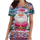 thumbnail image 2 of Fiudx Liquidación de Ahorros de Verano Top de Enfermera Informal con Cuello En V y Manga Corta con Bolsillo Estampado para Mujer, 2 of 5