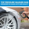 thumbnail image 3 of High Pressure Washer Gun 5000 PSI, Ergonomic Trigger Handle with Lock, Quick Connect Coupler & Plug, Heavy-Duty Power Washing Spray Gun, 1/4" & 3/8" Compatible, 3 of 8