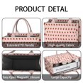 thumbnail image 4 of Large Capacity Tote Bag,Red Strawberry Plants Fruit Pink Pattern Handbag Fashion Luxury Tote Bag,15.7"x13"x 5.1" Inches,Laptop Compatible, 4 of 6