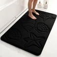 thumbnail image 7 of Darzheoy Seashell Bath Mat, Embossed Soft Absorbent Bathroom Rug, Water Absorbing Door Mat, Quick Dry Bathroom Mat for Shower, Sink, Bedroom, Entryway, Laundry Room, 7 of 7