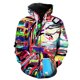 thumbnail image 1 of Sudadera con capucha y cremallera para hombre, diseño de grafiti abstracto, estilo hip hop, con estampado 3D, estilo Harajuku, gran oferta 2024, 1 of 6