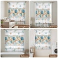 thumbnail image 6 of Vintage Beach Coastal Sheer Curtains 45 Inches Long, Nautical Shell Starfish Coral Summer Light Filering Curtains, Breathable Simi Curtain Privacy Drapes for Kitchen Bathroom Small Window Treatment, 6 of 9