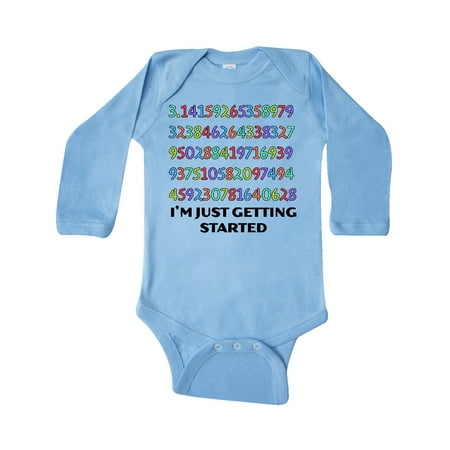 

Inktastic I m Just Getting Started- Pi Day colorful numbers Gift Baby Boy or Baby Girl Long Sleeve Bodysuit