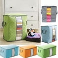 thumbnail image 4 of Bolsa de almacenamiento de edredón de tela no tejida multicolor Bolsa de acabado de ropa Armario Bolsa a prueba de polvo sidaley JJ25869-08B*3, 4 of 7
