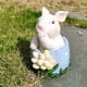 thumbnail image 2 of Figuras de huevos de conejito de Pascua, escultura de modelo animal, artesanía artística de resina para vitrina Verde, 2 of 9