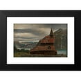 thumbnail image 2 of Knud Baade 24x17 Black Modern Framed Museum Art Print Titled - Urnes Stave Church in Sogn (1832), 2 of 5