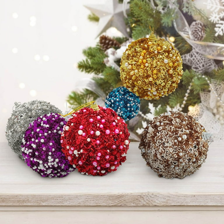 Styrofoam Ball Glitter Ornament- Christmas Decor on a Budget-Part 2! -  Designed Decor