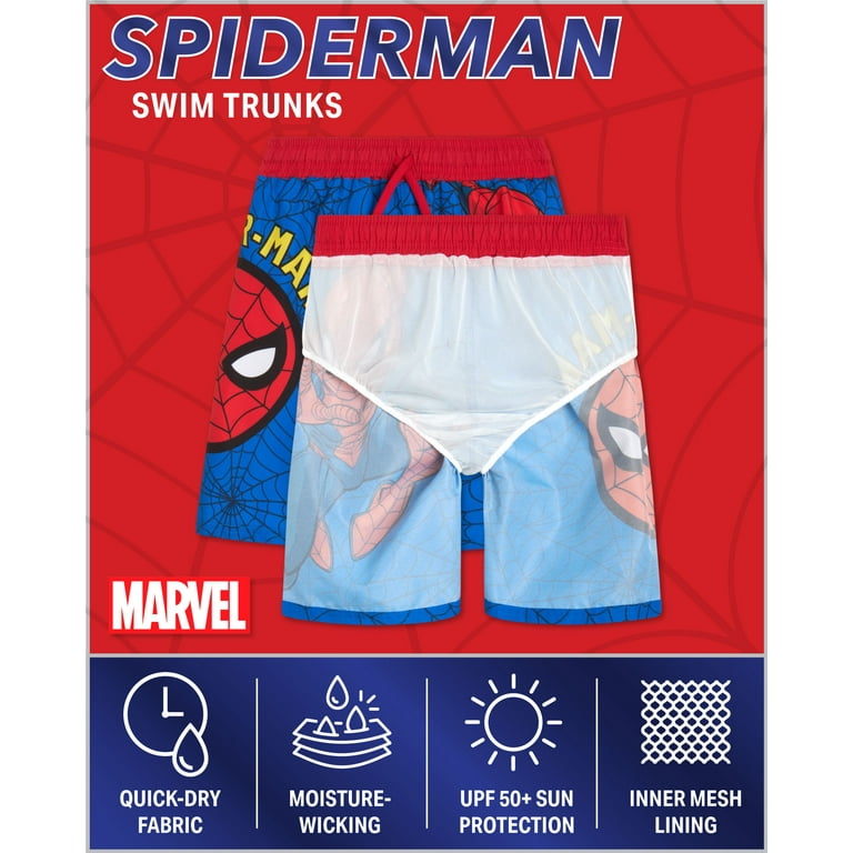 Marvel Avengers Toddler Boys' Swimwear: Spiderman Bathing Suit