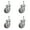 4 Swivel - No Brakes - Gray, variant on 3 Inch Gray Polyurethane 3/8 Inch Threaded Stem Caster with Brake