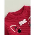 thumbnail image 5 of Suealasg Baby Boy Girl Knit Sweater Christmas Clothes Long Sleeve Deer Bow Embroidery Chunky Pullover Sweater 6M 1T 2T 3T Toddler Boy Girl Fall Winter Warm Sweater, 5 of 6