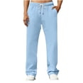 thumbnail image 2 of sageysalite Athletic Pants for Men Casual Straight Leg Drawstring Elastic Waist Lightweight Quick Drying Workout Pants with Pockets, 2 of 5