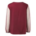 thumbnail image 5 of Tops for Women Trendy Oversized Tee Shirts Women Loose Top Medium Long Sleeve Shirt Athletic T Shirt Woman Half Shirts Fit Stretch Long Sleeve Winter Little Pocket Tunics Running L, 5 of 7