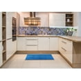 thumbnail image 6 of Ahgly Company Machine Washable Indoor Square Industrial Modern Neon Blue Area Rugs, 5' Square, 6 of 7