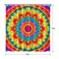thumbnail image 5 of Colorful Tie Dye Mandala Pattern Shower Curtain 72"x72" ,Bathroom Decorative Shower Curtains Set with 12 Hooks,Modern Waterproof Washable Shower Curtain, 5 of 6