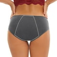 thumbnail image 4 of EchfiProm 5PC Panties for Women Pack Gray Breathable Comfortable Polyester Plus Size Period XXXXL, 4 of 9